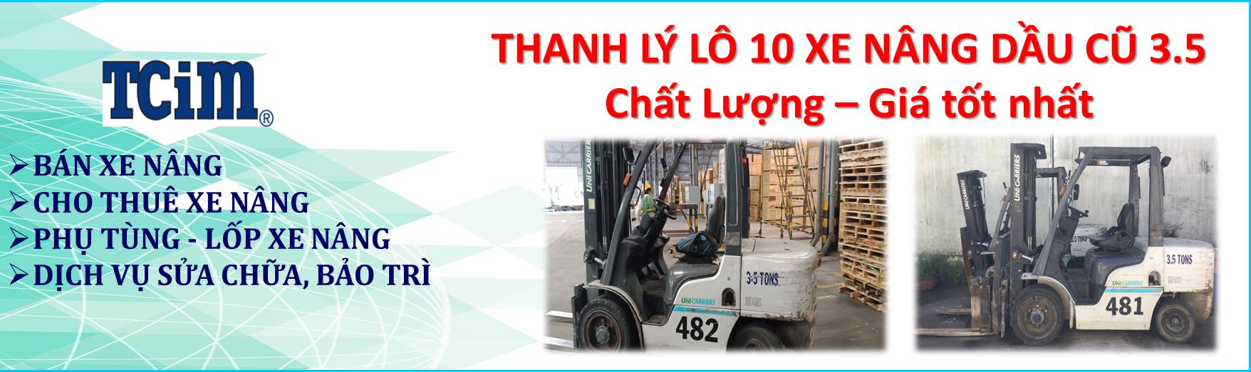 THANH LÝ LÔ 10 XE NÂNG DẦU CŨ 3.5 