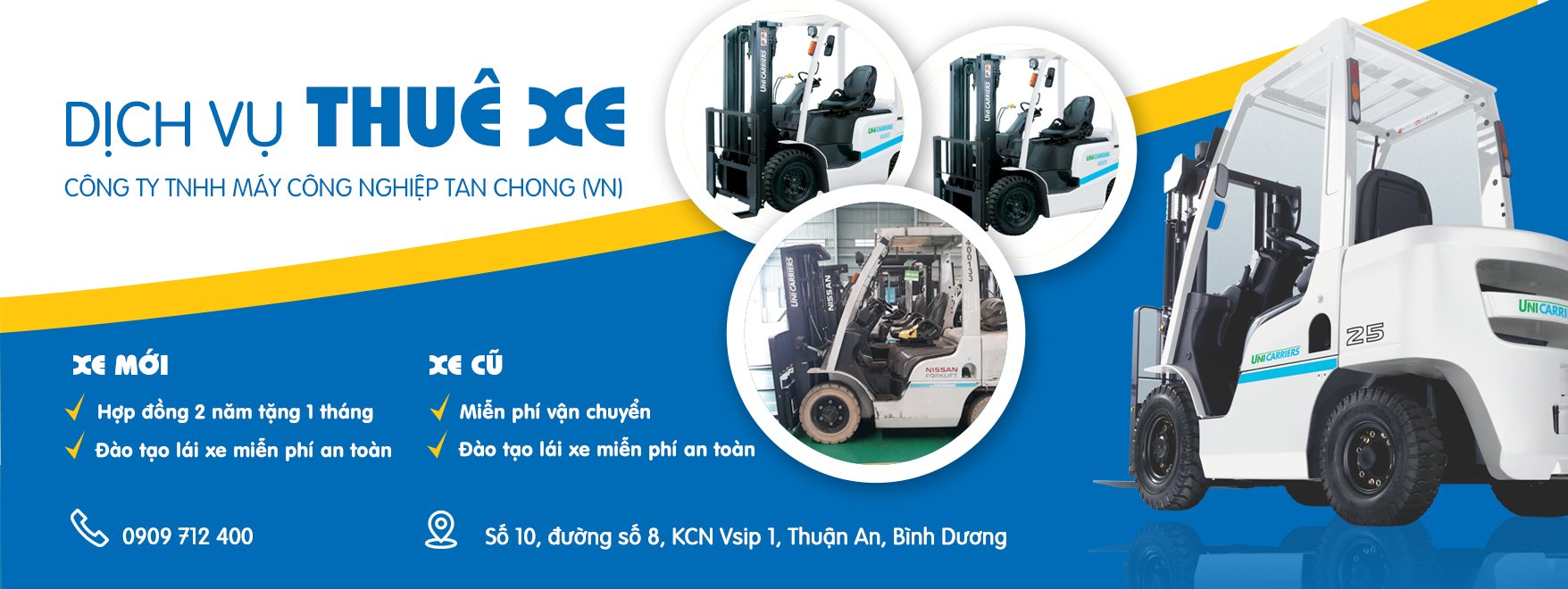 Cho thuê xe nâng cũ tại Thuận An Bình Dương