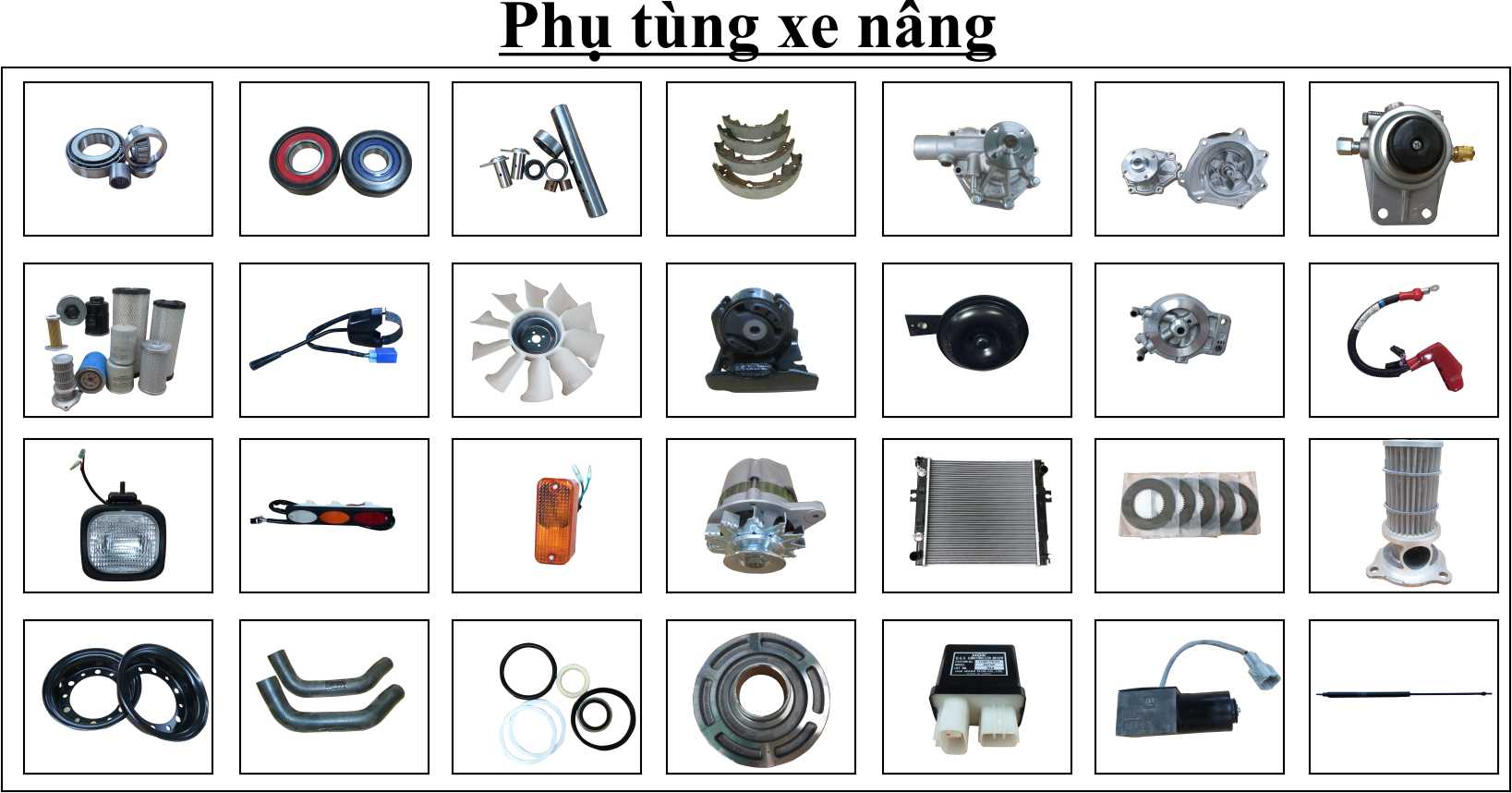 PHỤ TÙNG XE NÂNG DẦU/XĂNG/GAS/ĐIỆN CHÍNH HÃNG CÁC LOẠI | TCIM